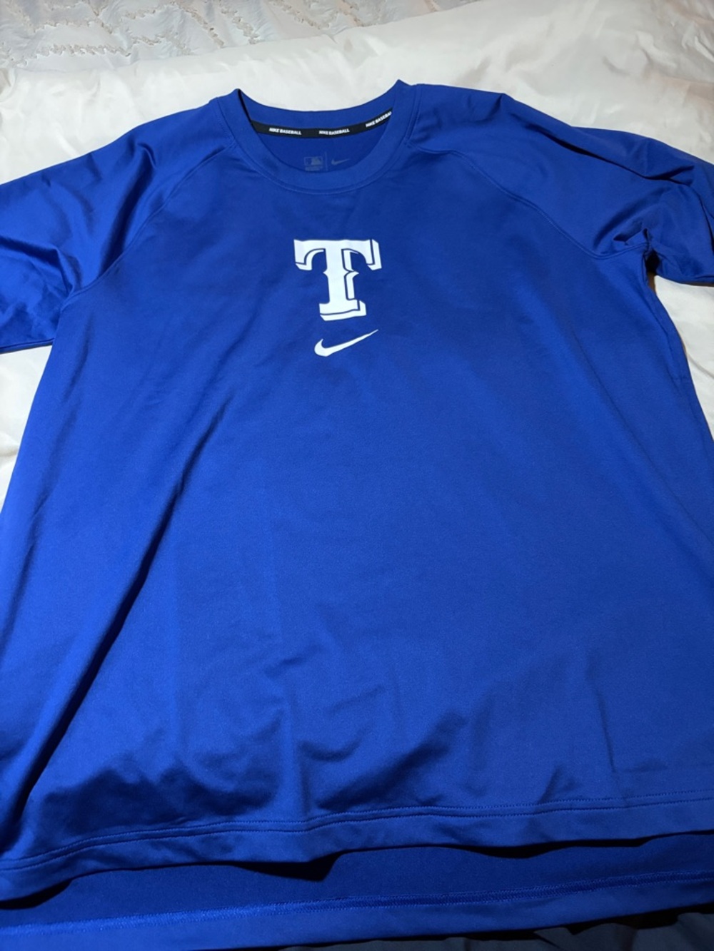 Nike Royal Blue Tee with White 'T' and Swoosh